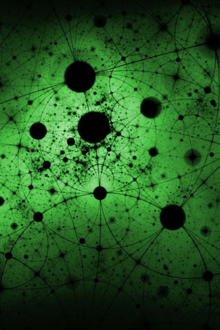 Abstract Green Circles screenshot #1 320x480
