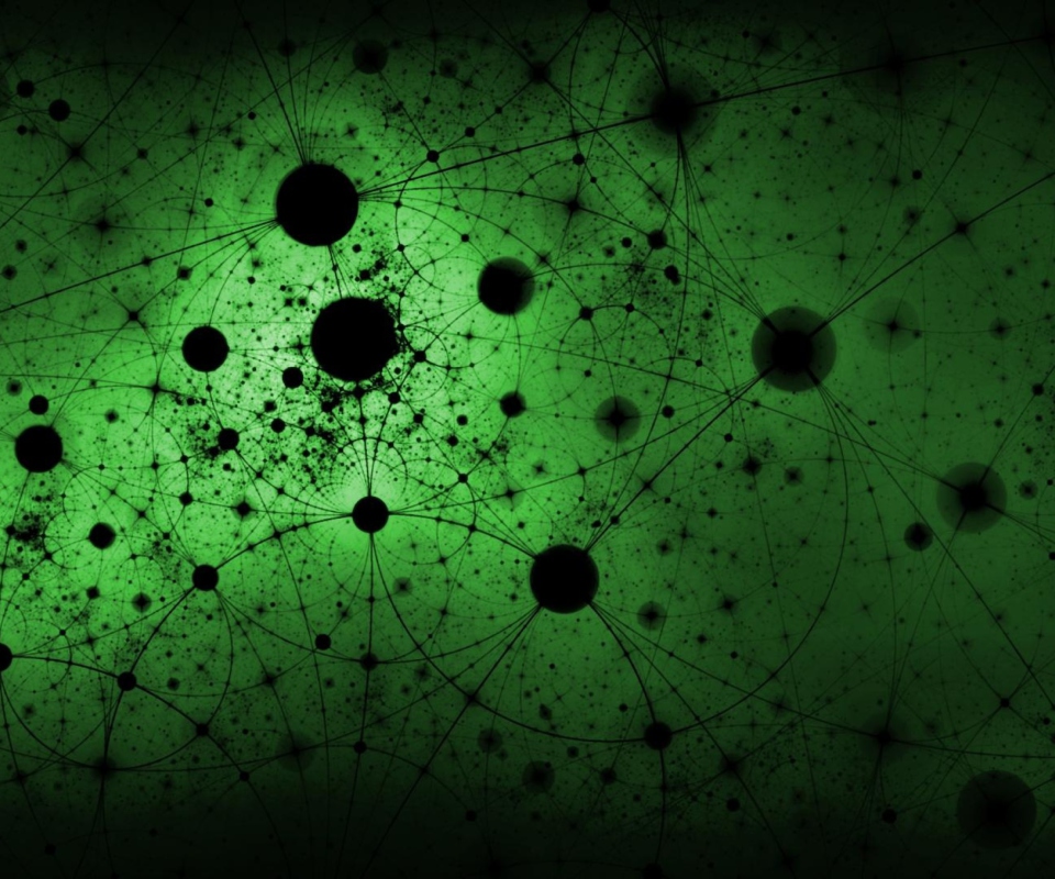 Abstract Green Circles wallpaper 960x800