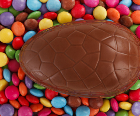 Das Easter Chocolate Egg Wallpaper 480x400