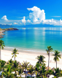 Fondo de pantalla Fiji Tropical Beach 128x160