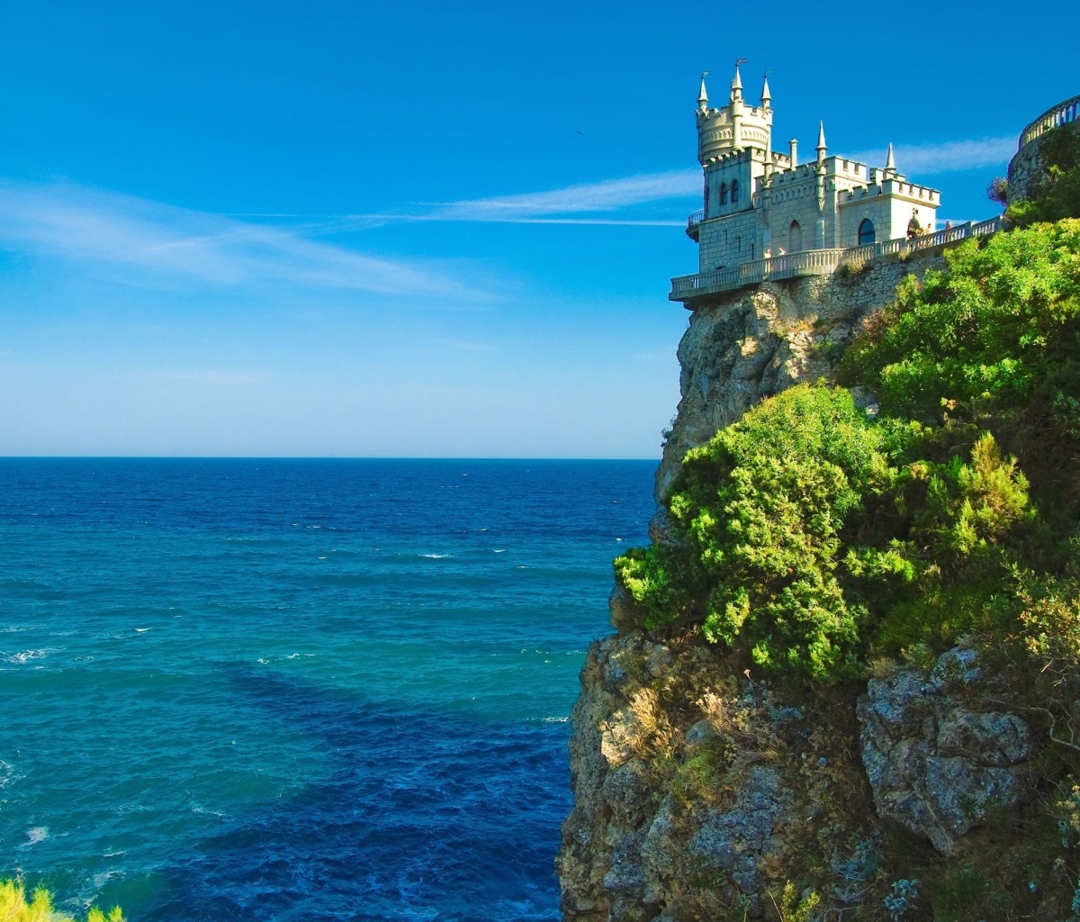 Обои Swallows Nest Castle near Yalta Crimea 1200x1024