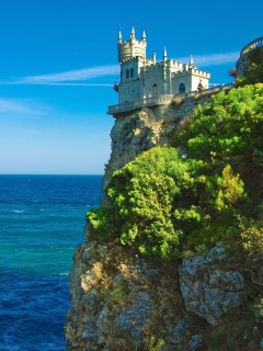 Обои Swallows Nest Castle near Yalta Crimea 240x320