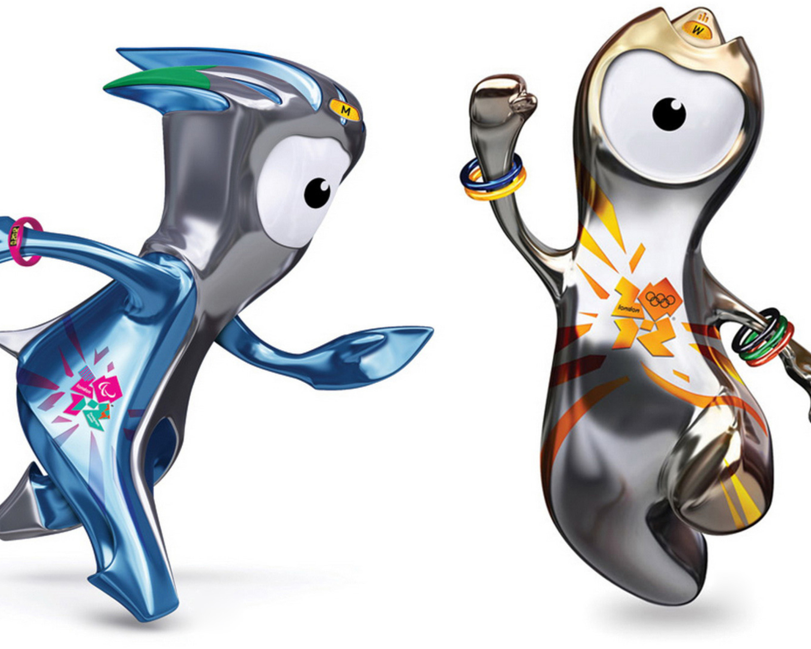 Fondo de pantalla Wenlock and Mandevillelond 2012 Olympic Games 1600x1280