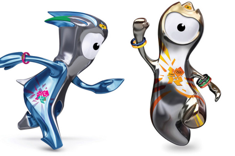 Wenlock and Mandevillelond 2012 Olympic Games wallpaper 480x320