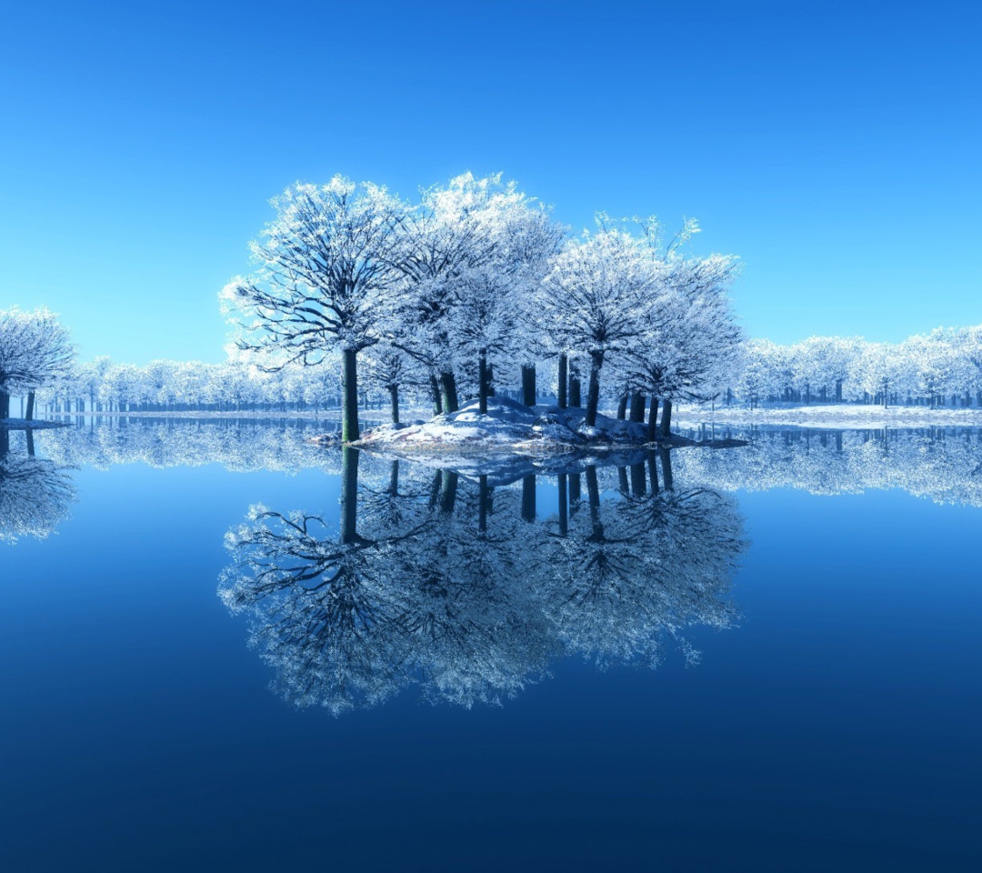 Das Winter Reflections Wallpaper 1080x960