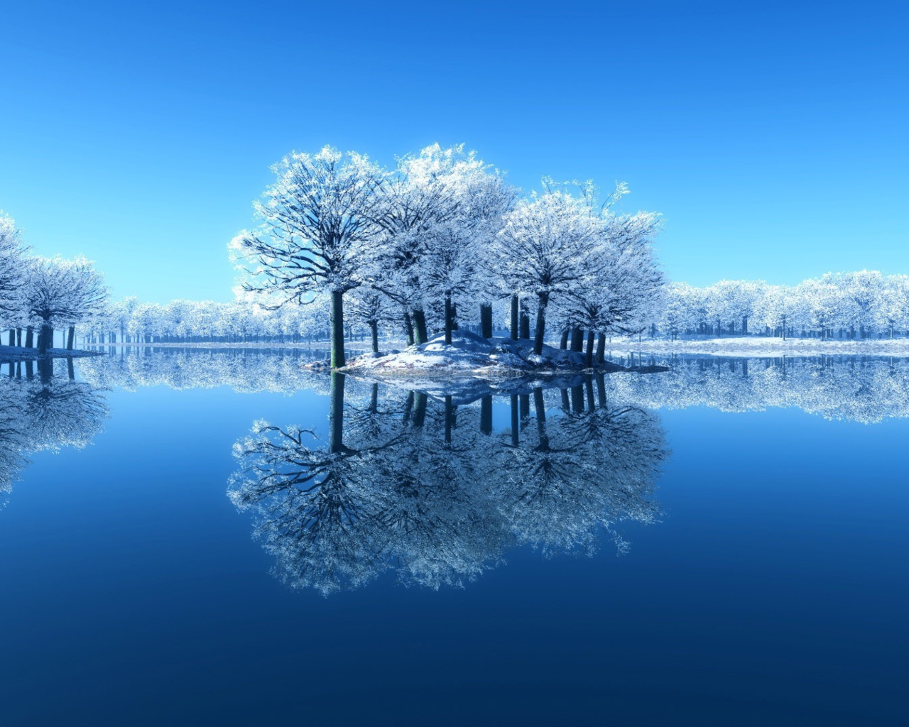 Winter Reflections wallpaper 1280x1024