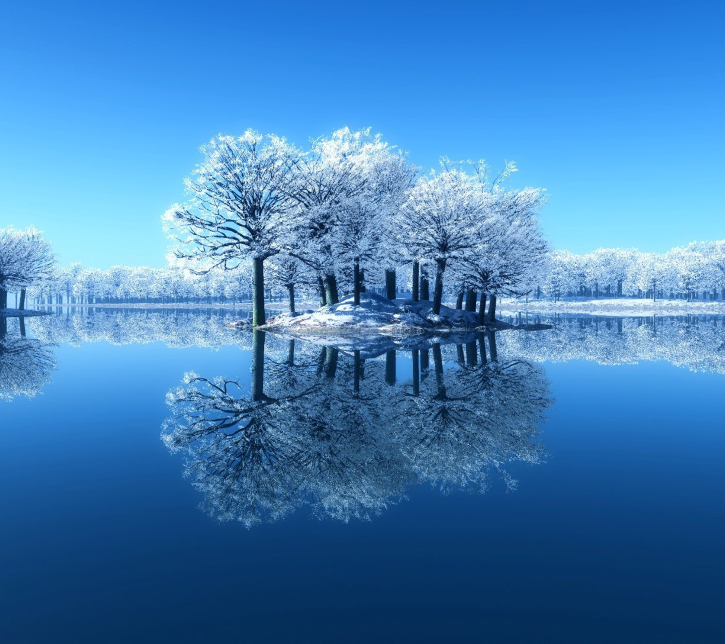Fondo de pantalla Winter Reflections 1440x1280