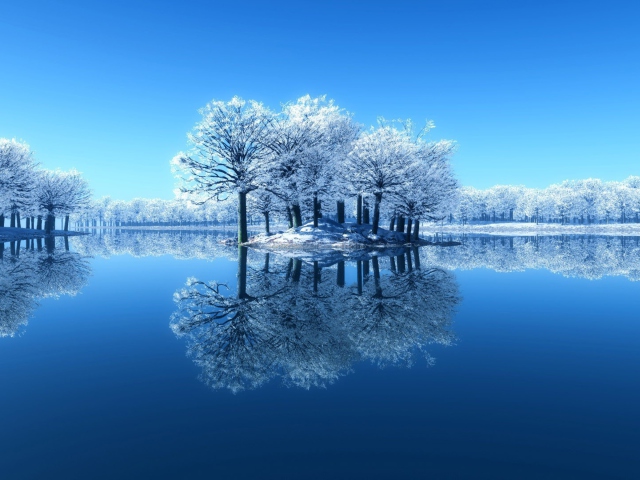 Das Winter Reflections Wallpaper 640x480