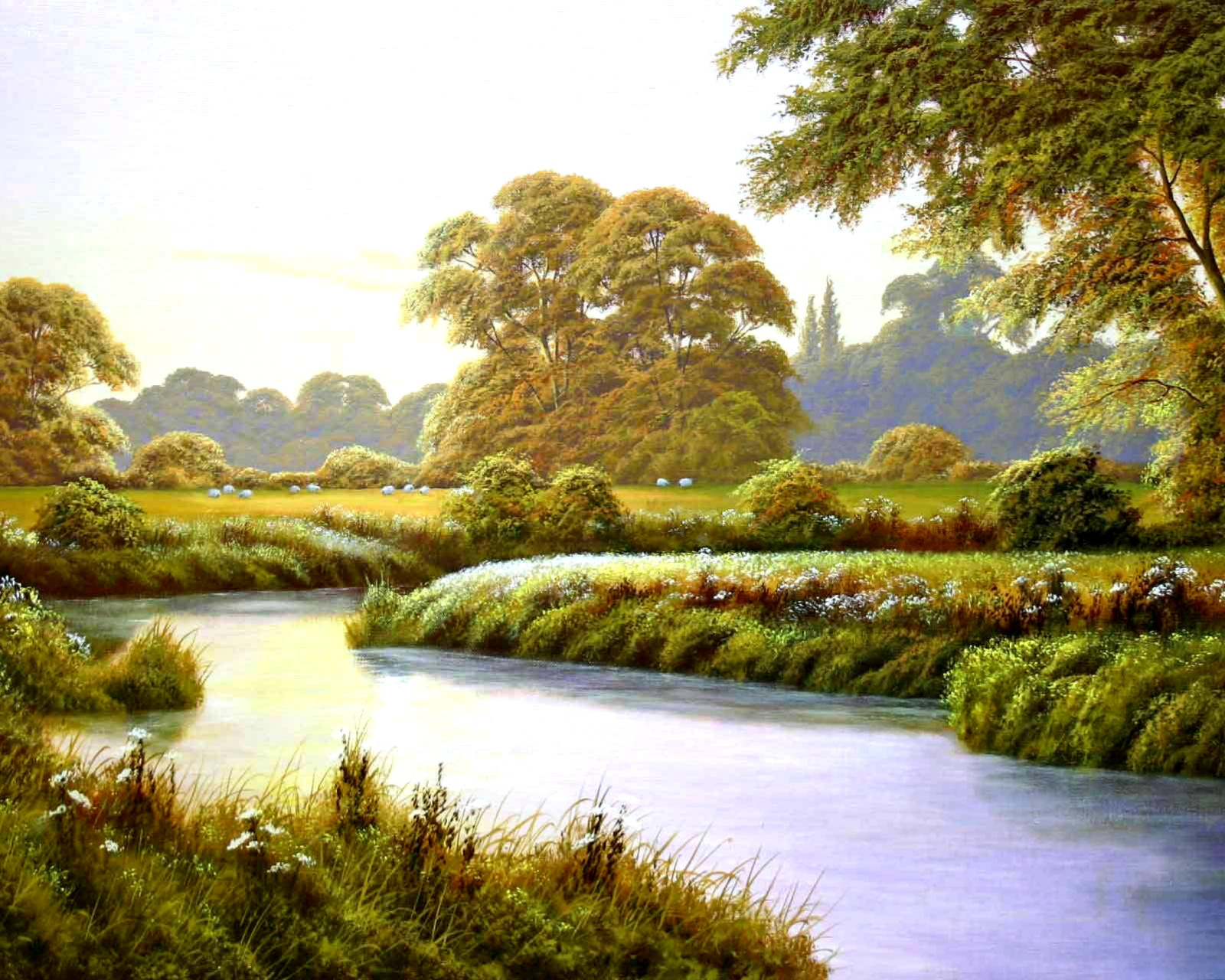 Sfondi Terry Grundy Autumn Coming Landscape Painting 1600x1280