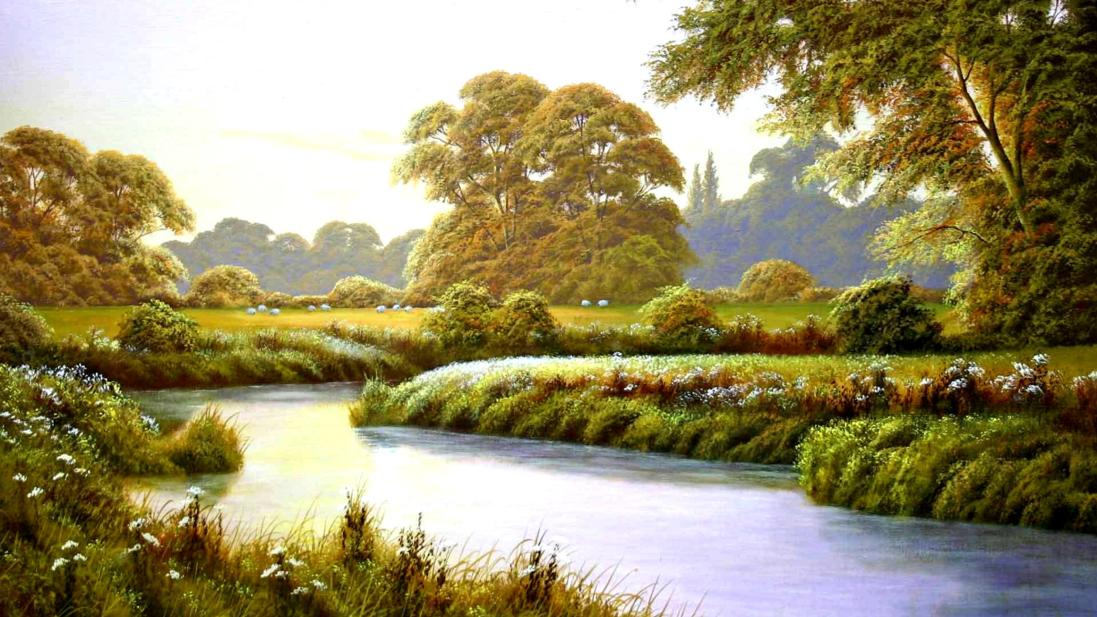 Terry Grundy Autumn Coming Landscape Painting screenshot #1 1600x900