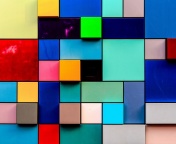Colored squares wallpaper 176x144