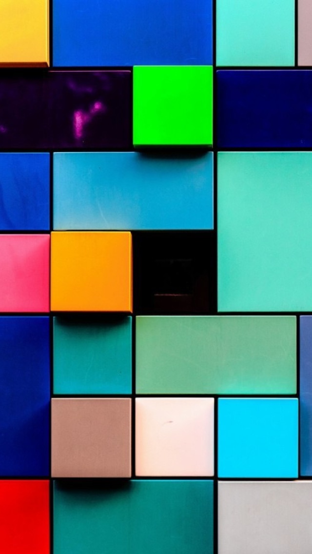 Das Colored squares Wallpaper 640x1136