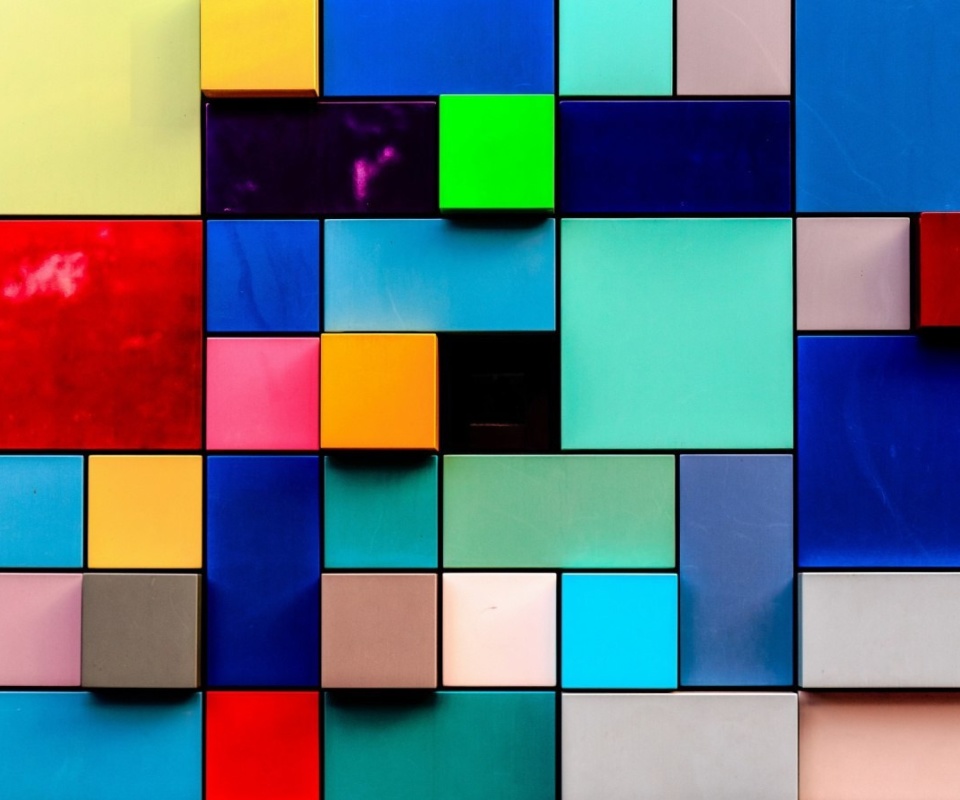 Colored squares wallpaper 960x800