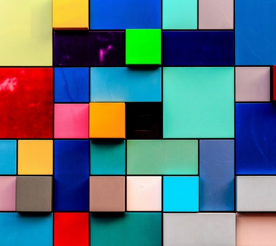 Colored squares wallpaper 960x854