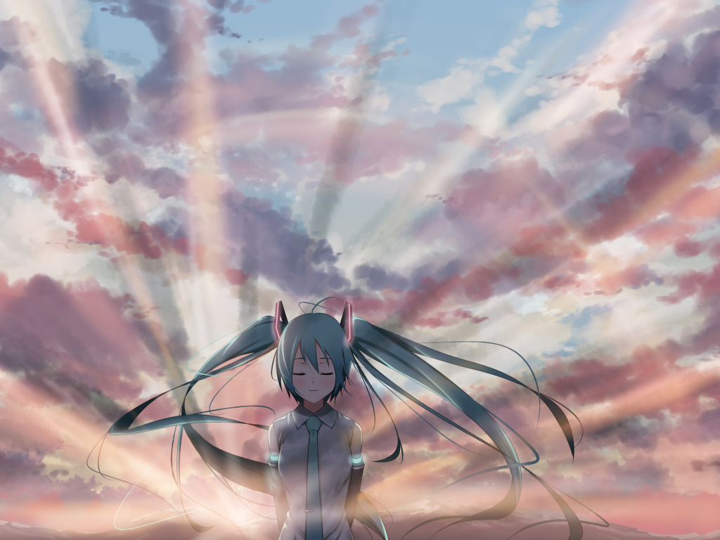 Screenshot №1 pro téma Vocaloid, Hatsune Miku 1024x768