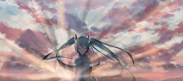 Screenshot №1 pro téma Vocaloid, Hatsune Miku 720x320