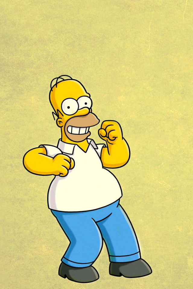 Homer Simpson GIF wallpaper 640x960