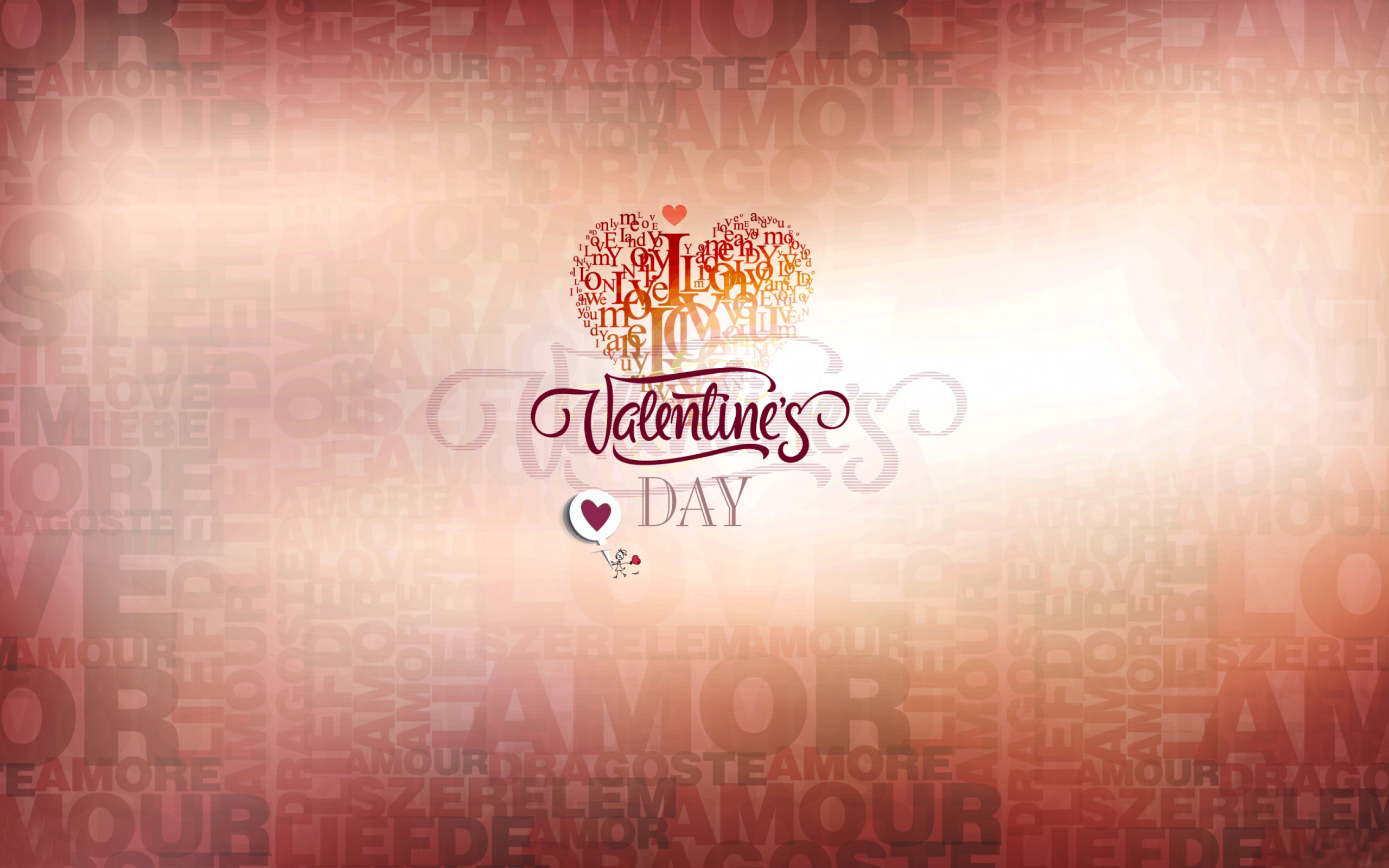 Das February 14 Valentines Day Wallpaper 2560x1600
