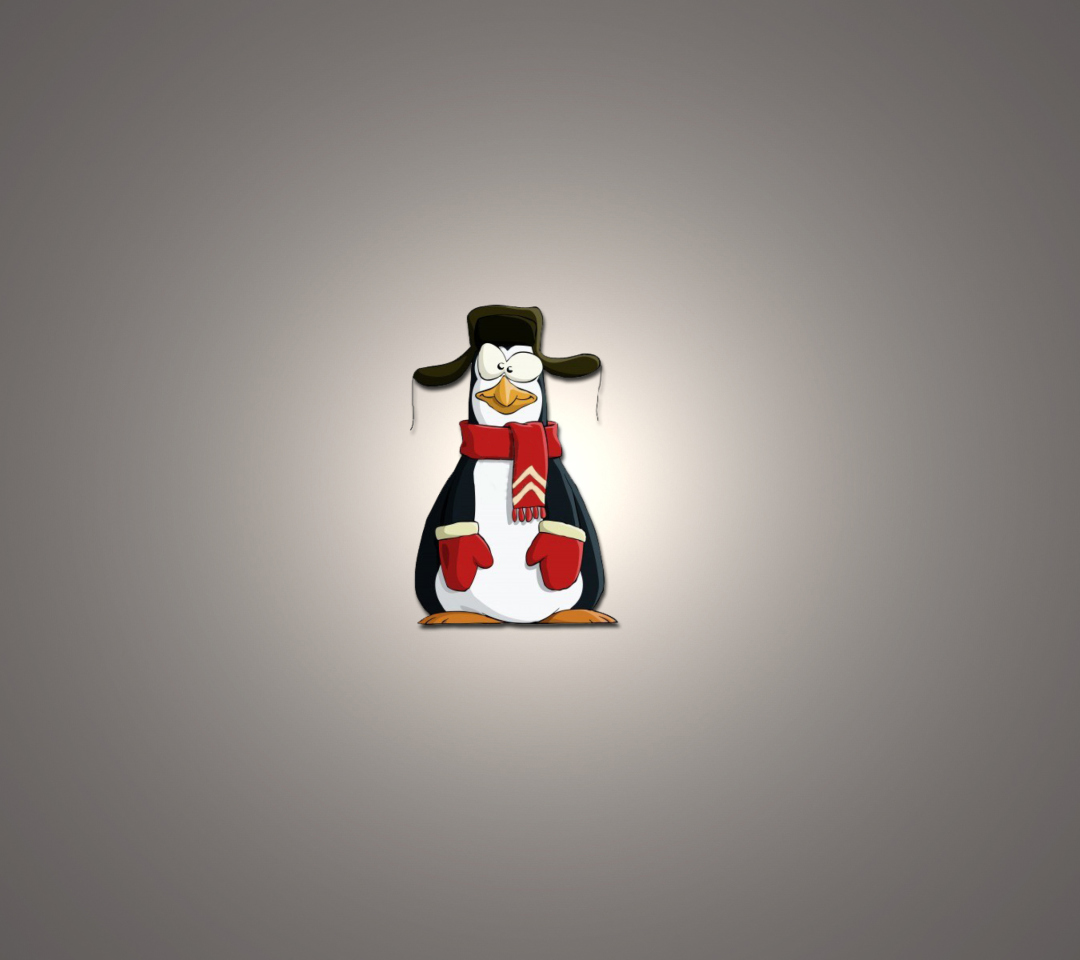 Funny Penguin Illustration wallpaper 1080x960
