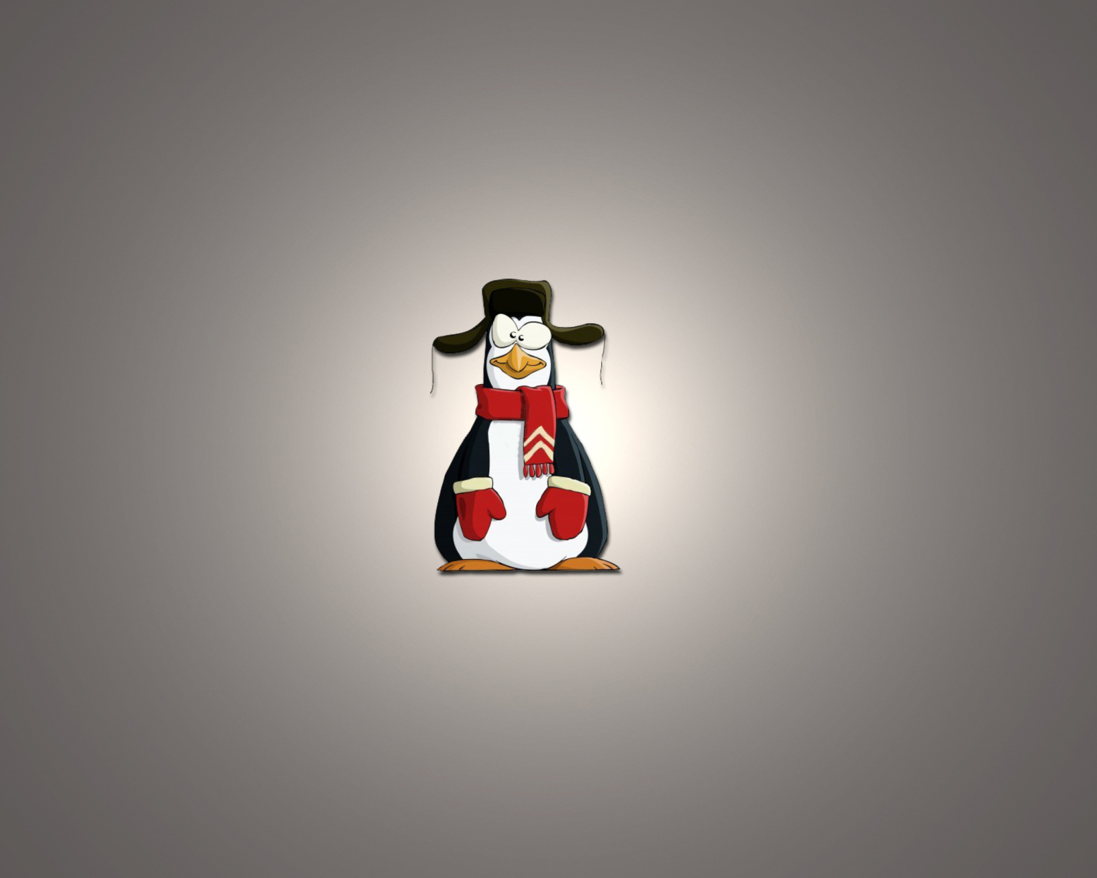 Обои Funny Penguin Illustration 1600x1280