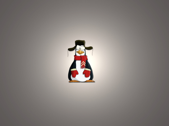 Funny Penguin Illustration wallpaper 640x480