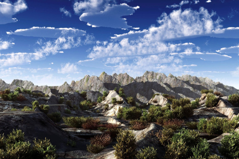 Das Majestic Landscape Wallpaper 480x320