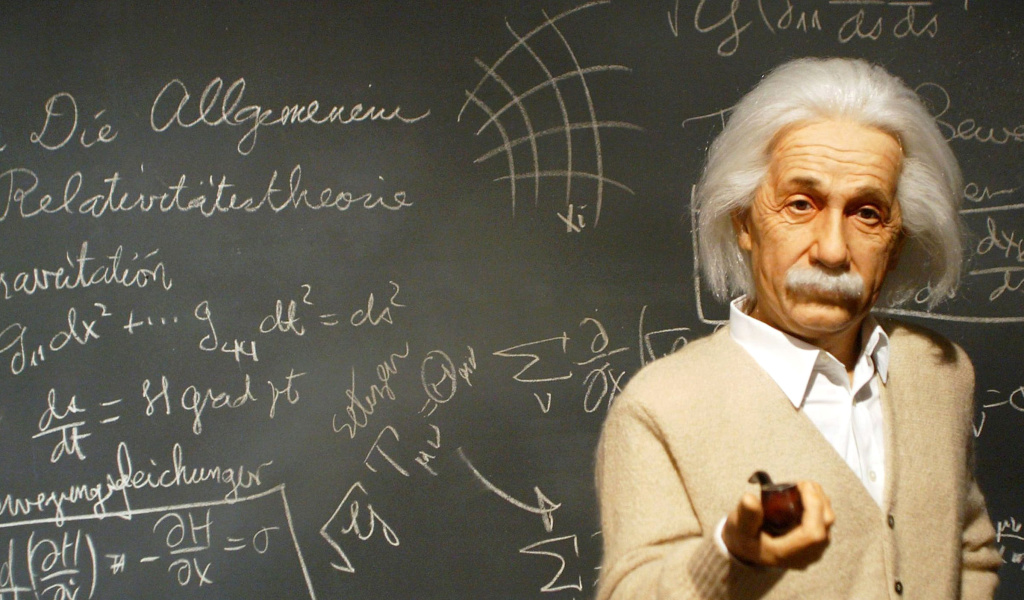 Das Einstein and Formula Wallpaper 1024x600