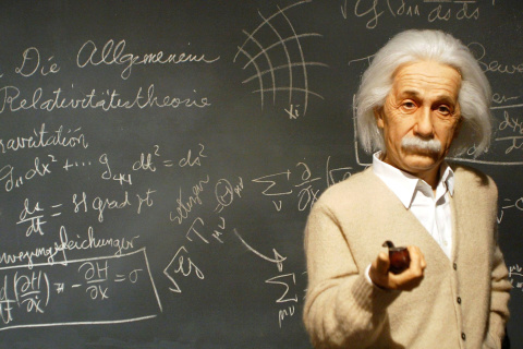 Einstein and Formula wallpaper 480x320
