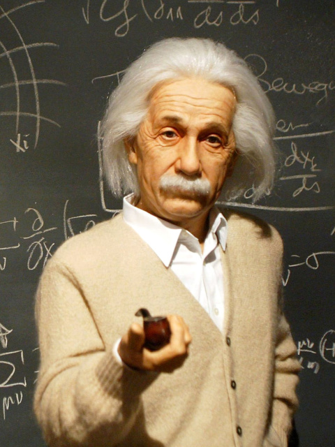 Einstein and Formula wallpaper 480x640