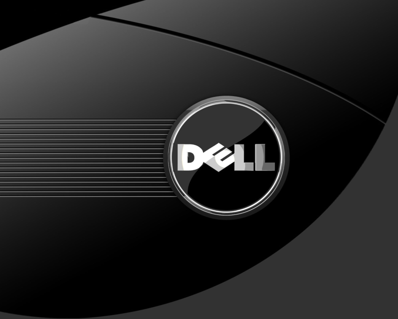 Dell Black And White Logo screenshot #1 1280x1024