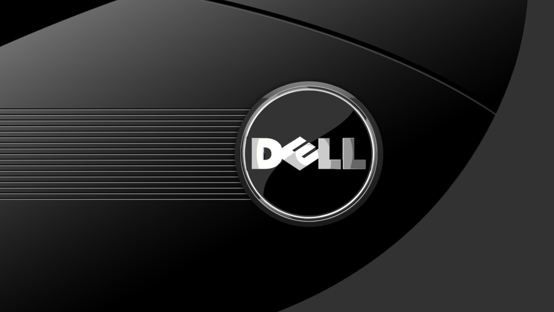 Dell Black And White Logo wallpaper 1920x1080