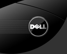 Das Dell Black And White Logo Wallpaper 220x176