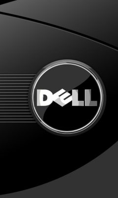 Dell Black And White Logo wallpaper 240x400