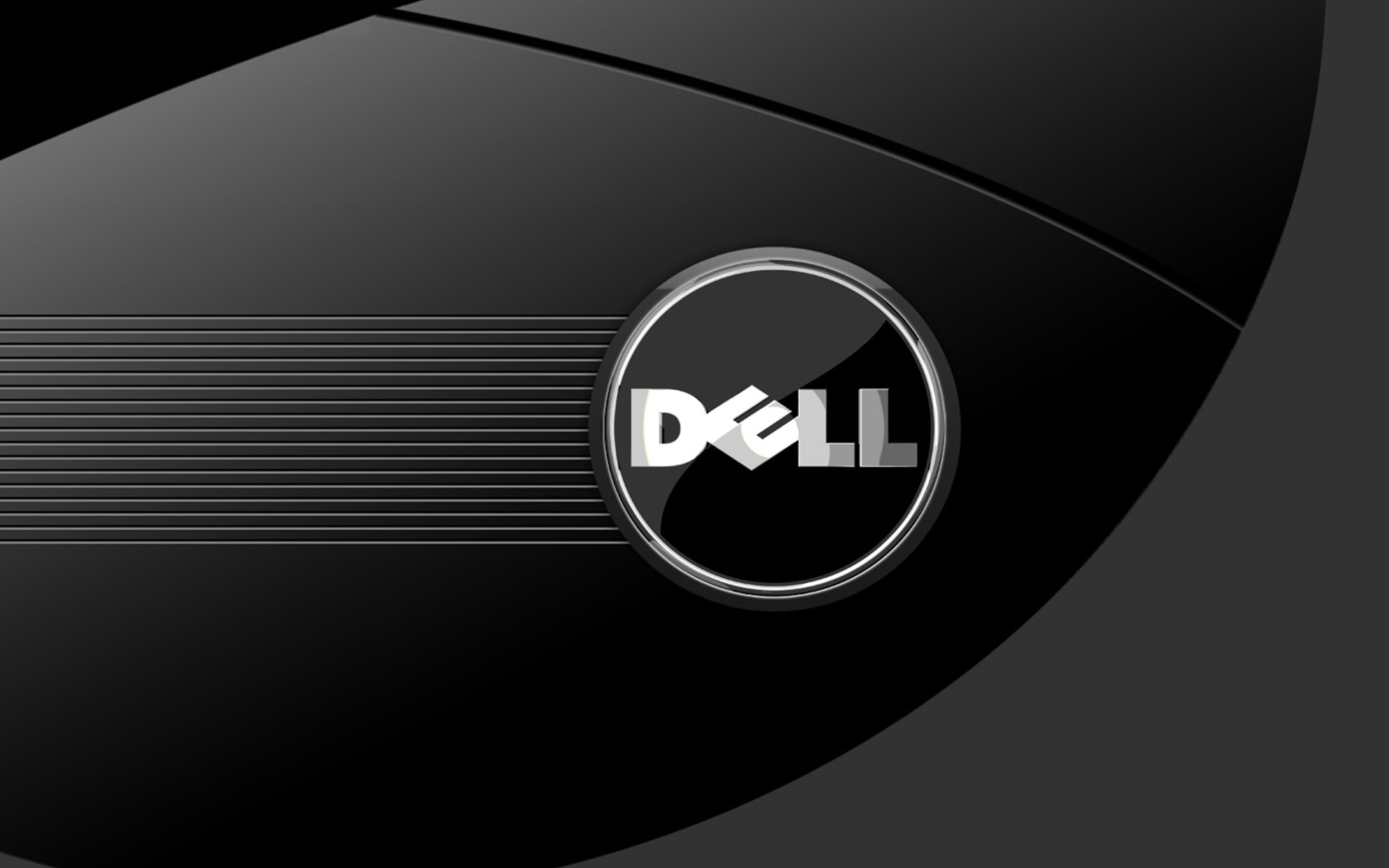 Das Dell Black And White Logo Wallpaper 2560x1600