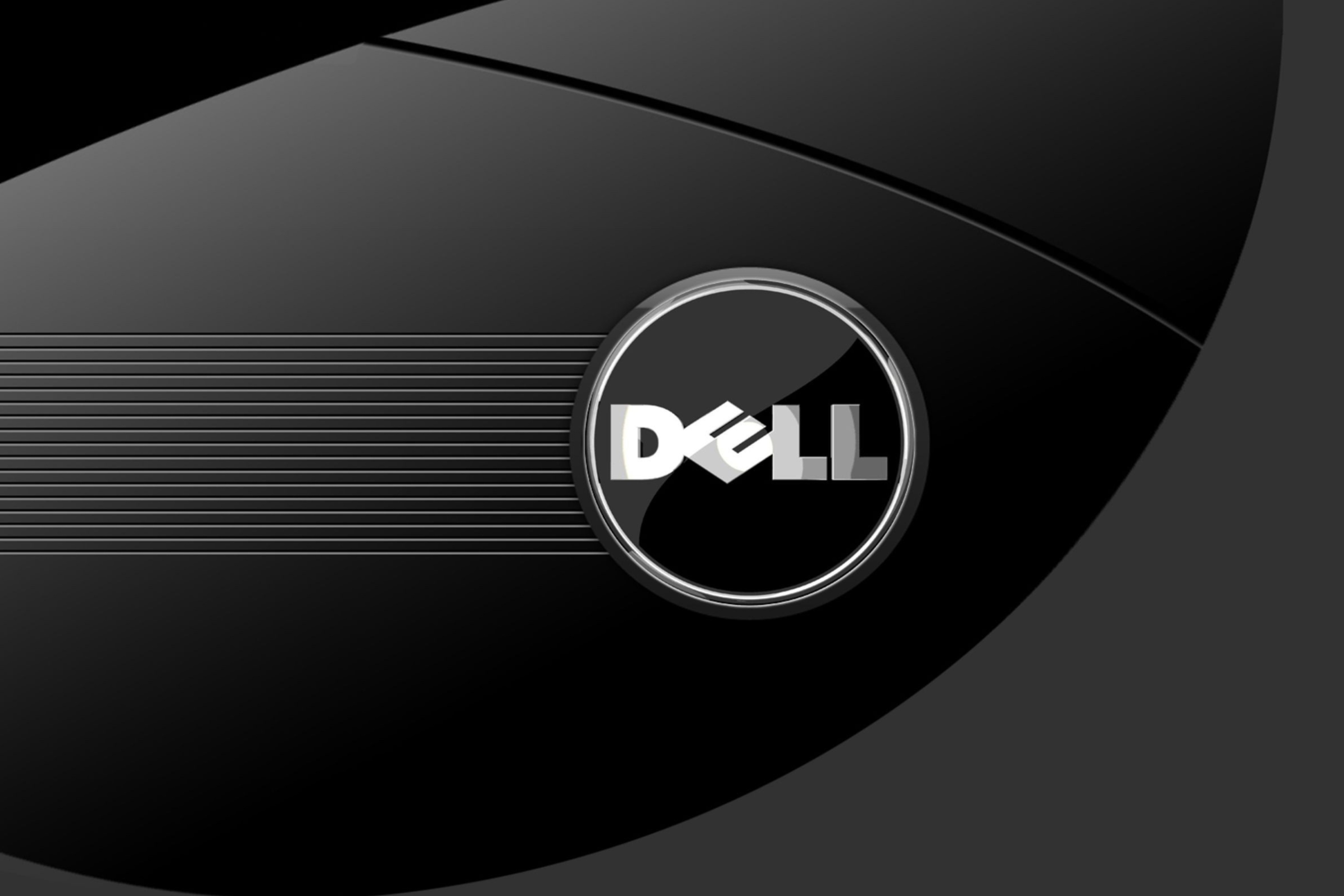 Fondo de pantalla Dell Black And White Logo 2880x1920