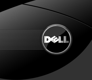 Dell Black And White Logo - Obrázkek zdarma pro iPad 2