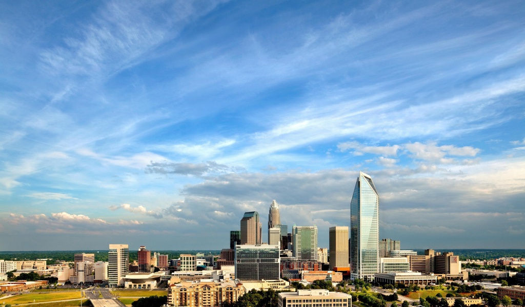 Charlotte Skyline wallpaper 1024x600