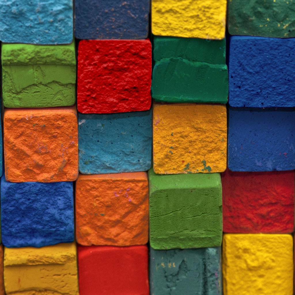 Das Colorful Bricks Wallpaper 1024x1024
