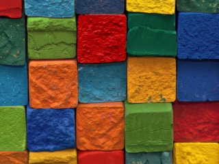 Colorful Bricks wallpaper 320x240