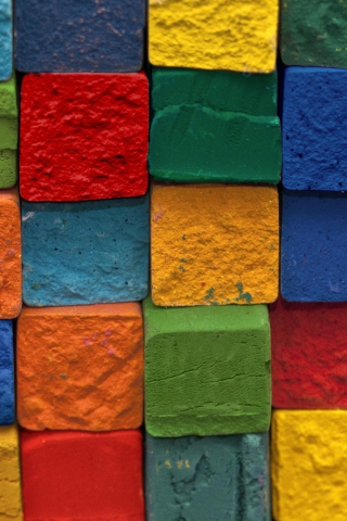 Das Colorful Bricks Wallpaper 320x480