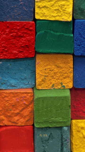 Обои Colorful Bricks 360x640