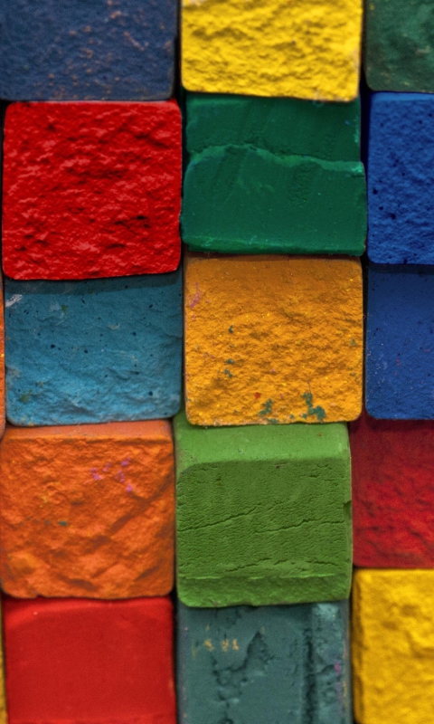 Обои Colorful Bricks 480x800