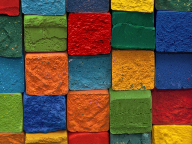 Обои Colorful Bricks 640x480