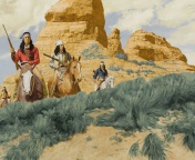Sfondi Native American Indians Riders 176x144