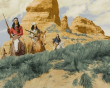 Native American Indians Riders wallpaper 220x176