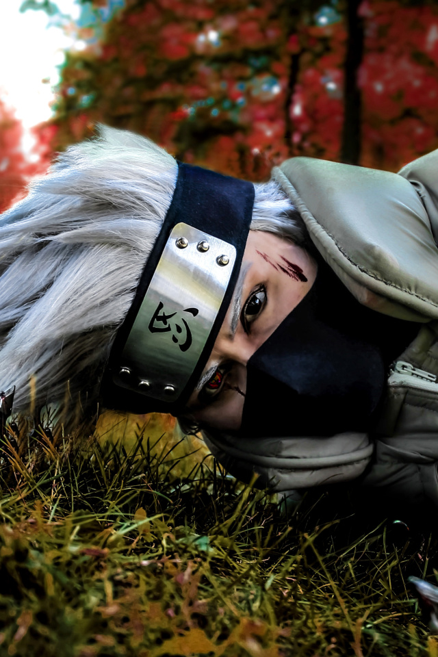 Sfondi Hatake Kakashi Cosplay Costume 640x960