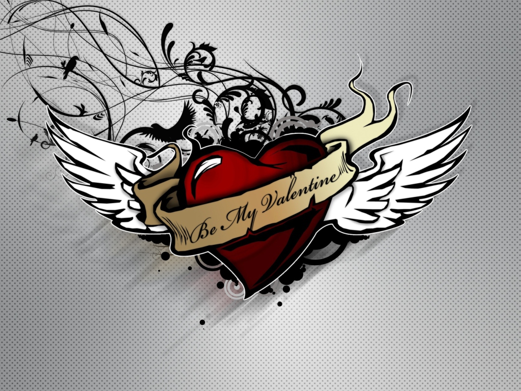 Das Be My Valentine Wallpaper 1024x768