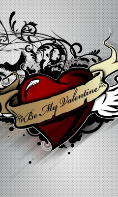 Das Be My Valentine Wallpaper 240x400