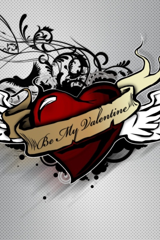 Das Be My Valentine Wallpaper 320x480