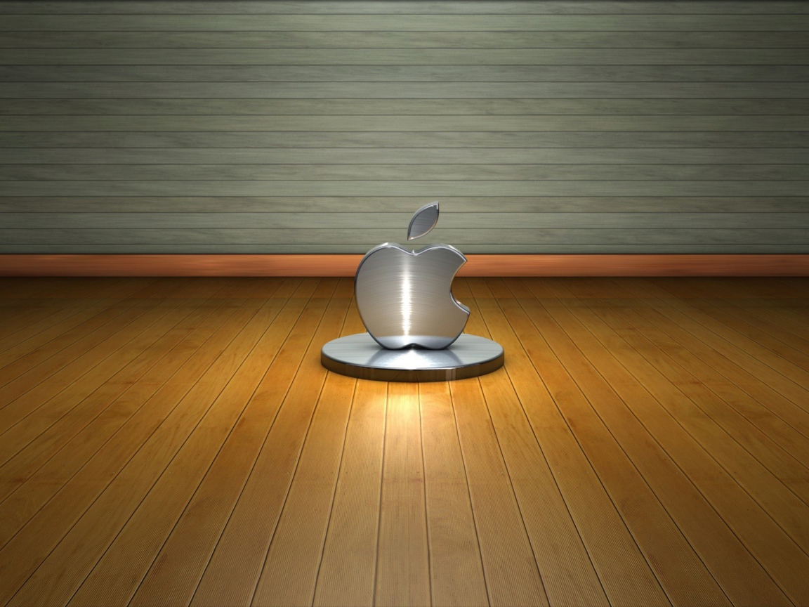 Screenshot №1 pro téma Metallic Apple Logo 1152x864